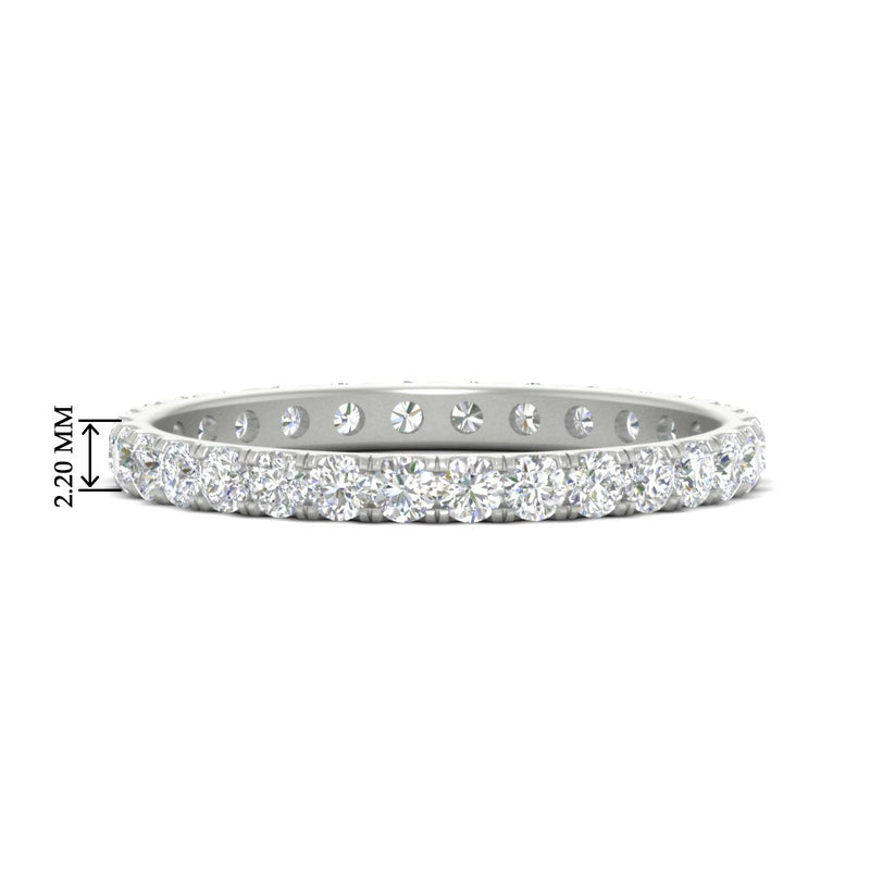 0.75 Carat Round Diamond Eternity Wedding Band