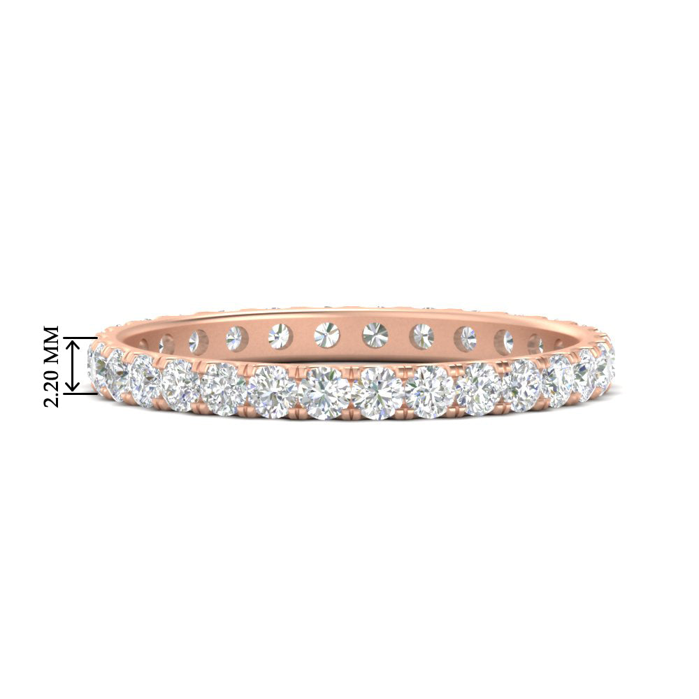 0.75 Carat Round Diamond Eternity Wedding Band