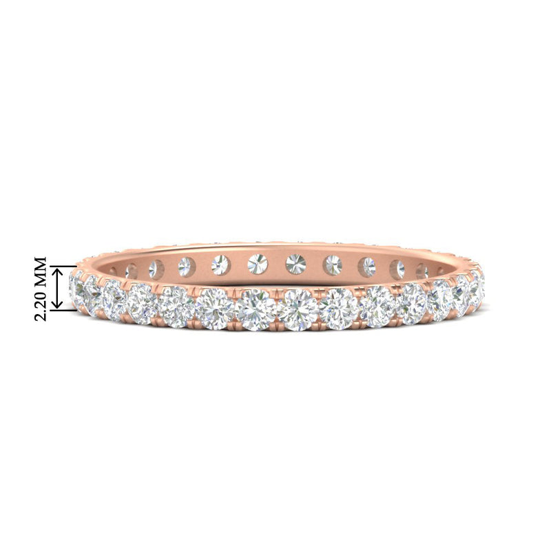 0.75 Carat Round Diamond Eternity Wedding Band