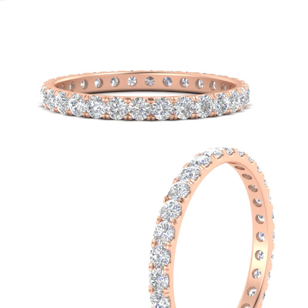0.75 Carat Round Diamond Eternity Wedding Band
