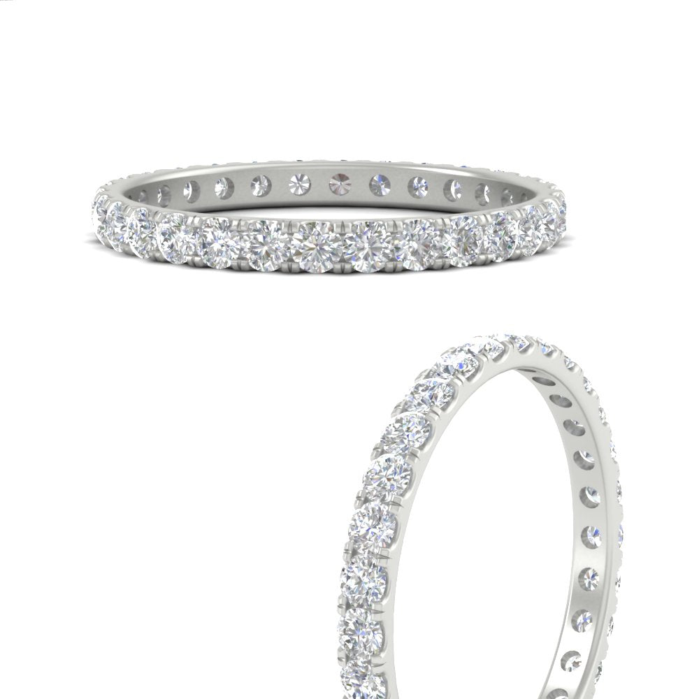 0.75 Carat Round Diamond Eternity Wedding Band