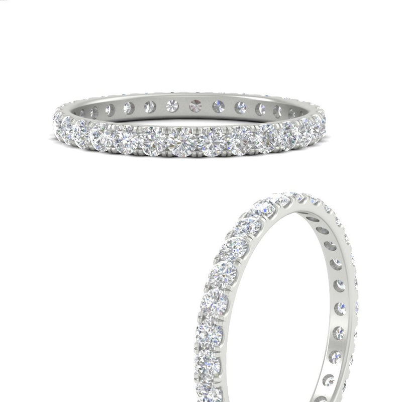 0.75 Carat Round Diamond Eternity Wedding Band