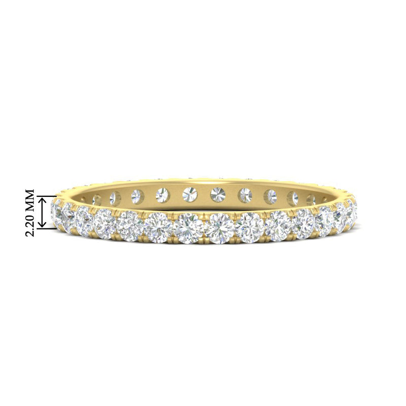 0.75 Carat Round Diamond Eternity Wedding Band