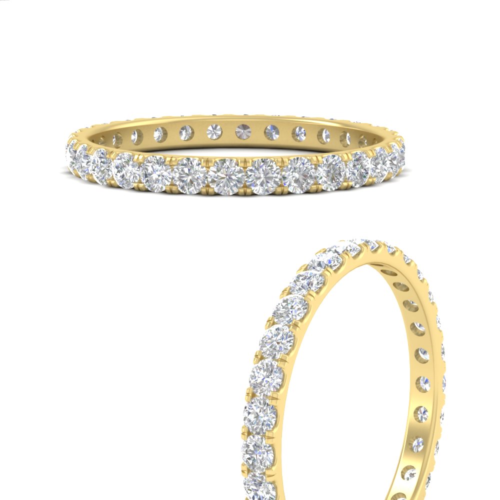 0.75 Carat Round Diamond Eternity Wedding Band