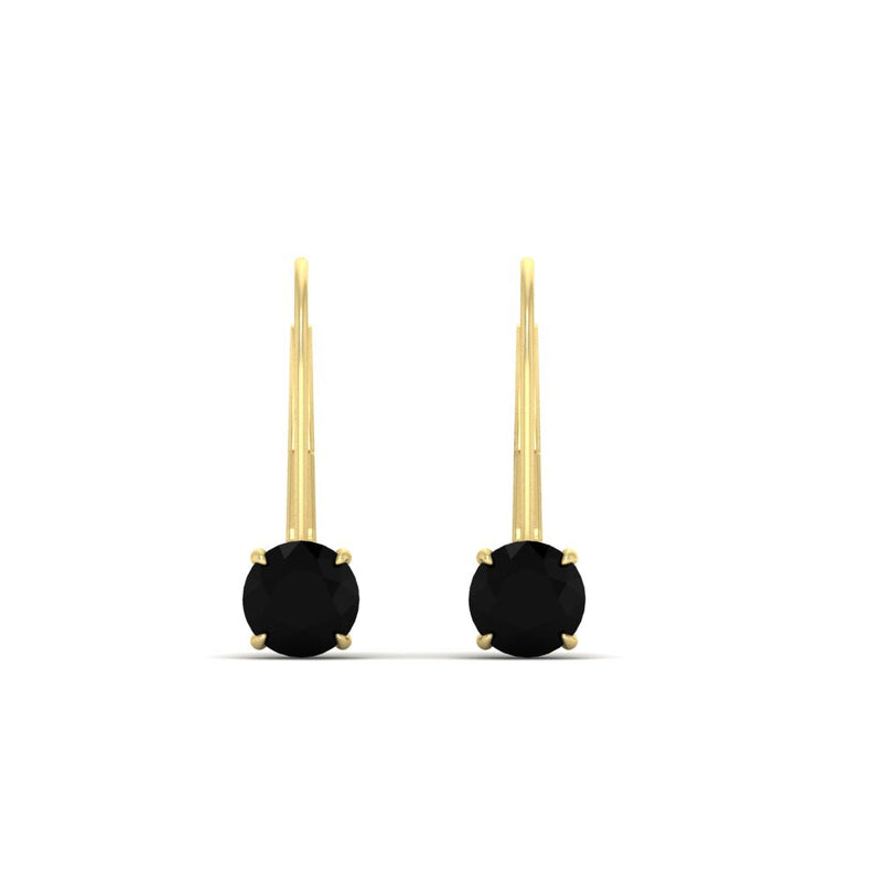 1 Carat Round Diamond Leverback Earrings