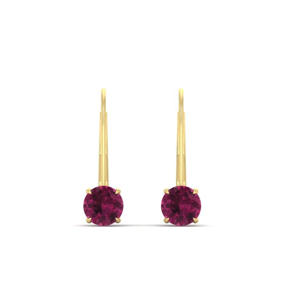 1 Carat Round Diamond Leverback Earrings