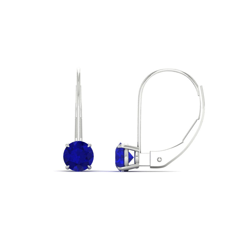 1 Carat Round Diamond Leverback Earrings