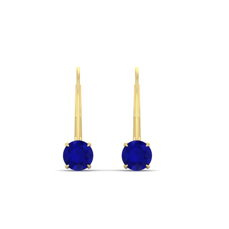 1 Carat Round Diamond Leverback Earrings