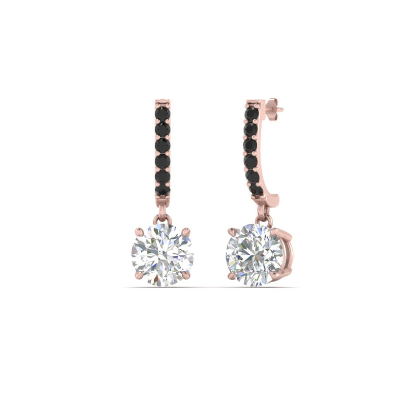 1 Carat Solitaire Diamond Drop Earrings