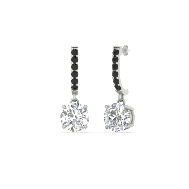 1 Carat Solitaire Diamond Drop Earrings