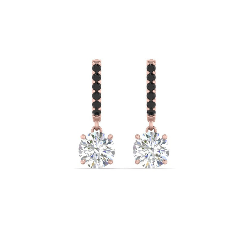 1 Carat Solitaire Diamond Drop Earrings