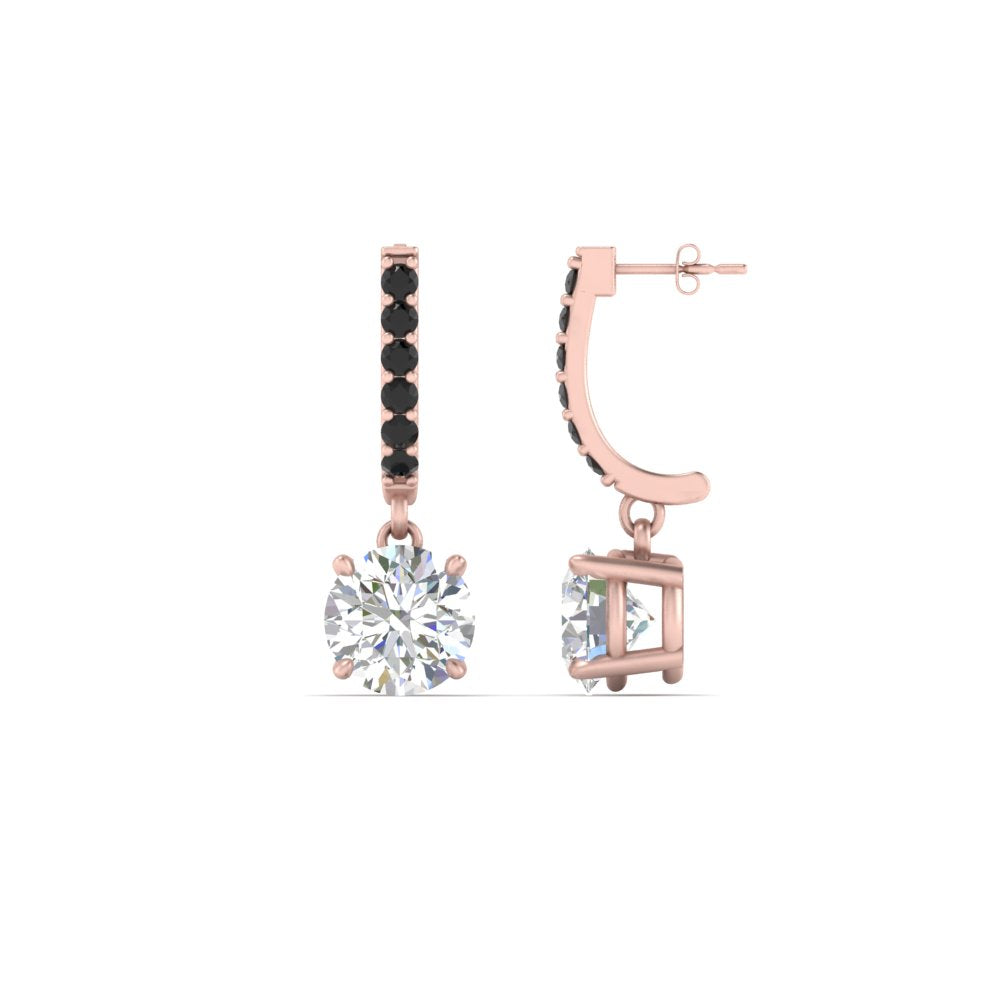 1 Carat Solitaire Diamond Drop Earrings