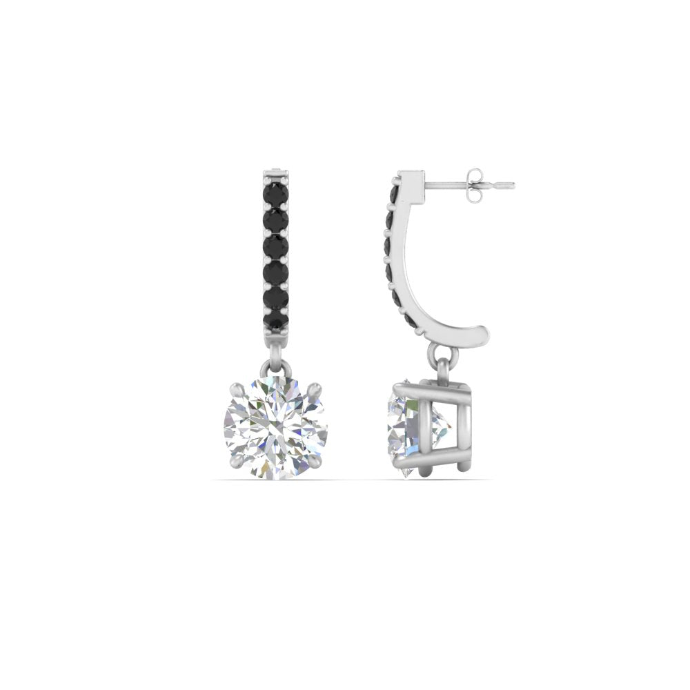 1 Carat Solitaire Diamond Drop Earrings