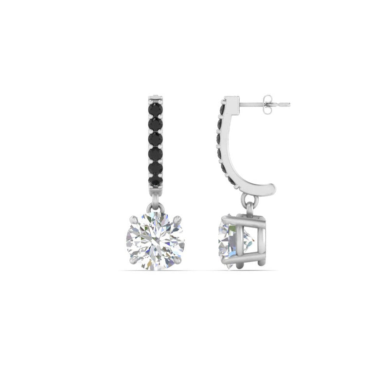 1 Carat Solitaire Diamond Drop Earrings