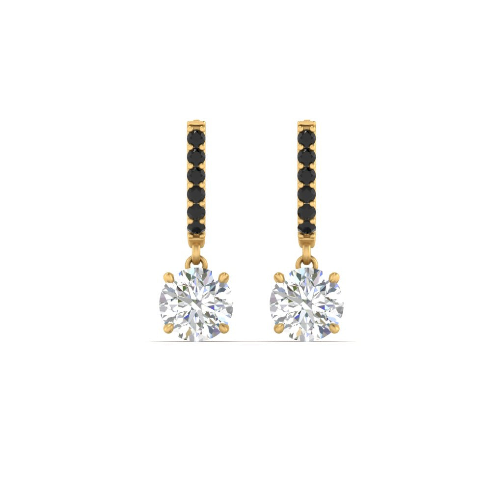 1 Carat Solitaire Diamond Drop Earrings