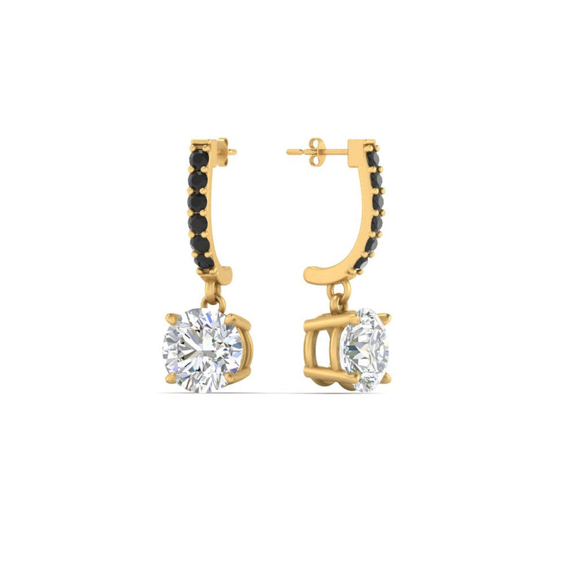 1 Carat Solitaire Diamond Drop Earrings