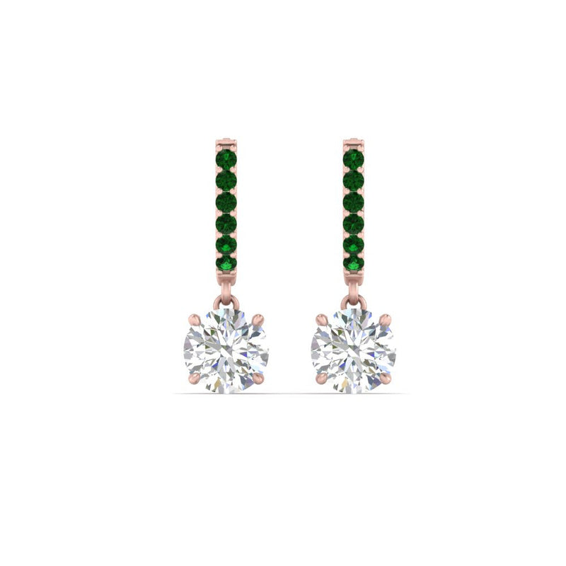 1 Carat Solitaire Diamond Drop Earrings