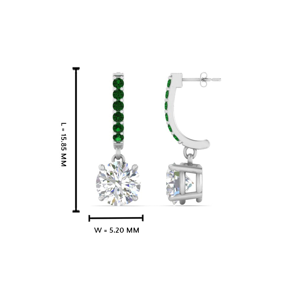 1 Carat Solitaire Diamond Drop Earrings