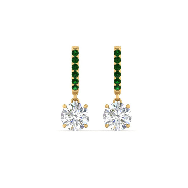 1 Carat Solitaire Diamond Drop Earrings