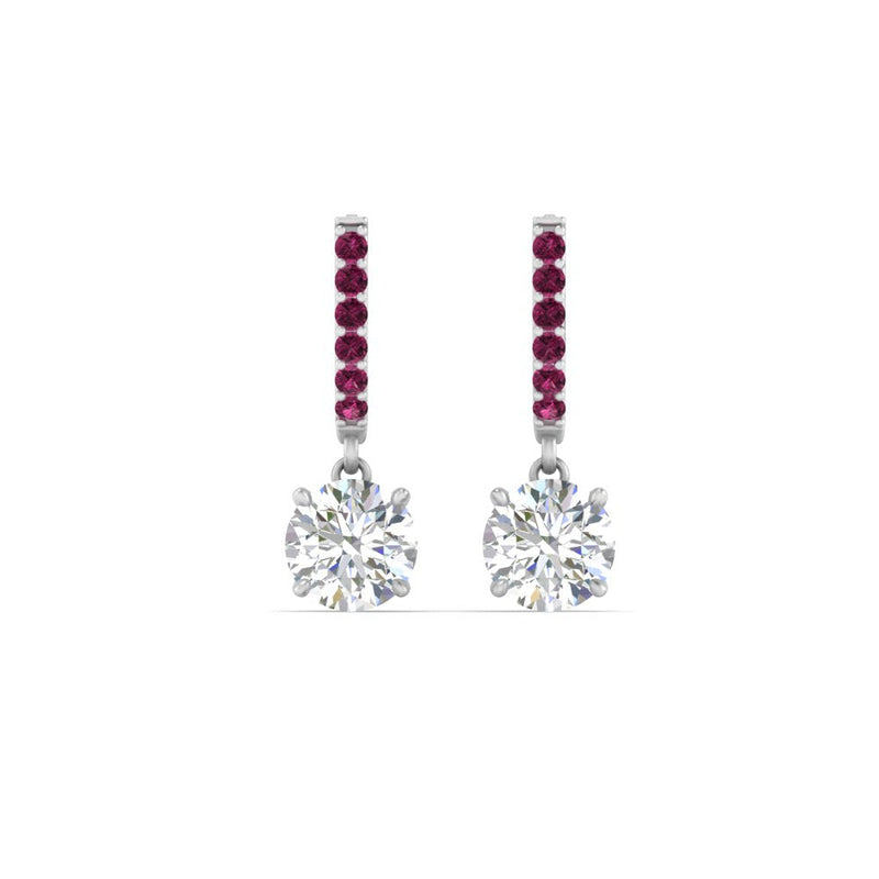 1 Carat Solitaire Diamond Drop Earrings