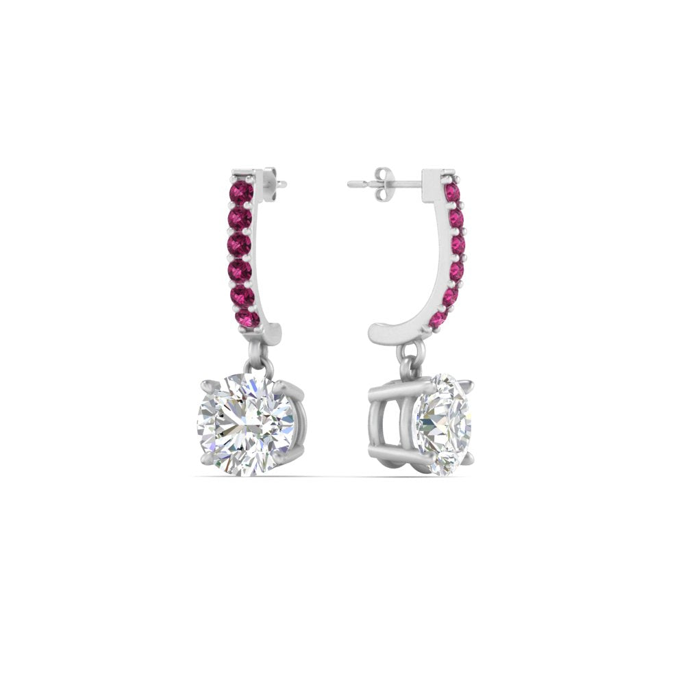 1 Carat Solitaire Diamond Drop Earrings