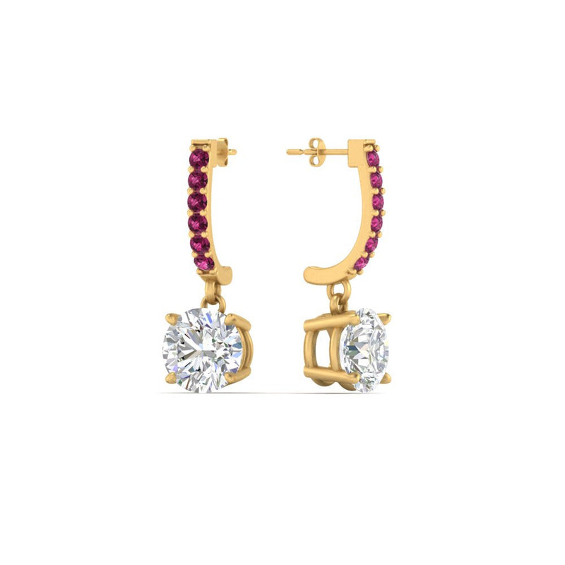 1 Carat Solitaire Diamond Drop Earrings