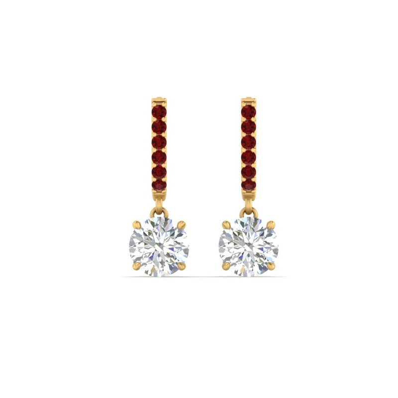 1 Carat Solitaire Diamond Drop Earrings