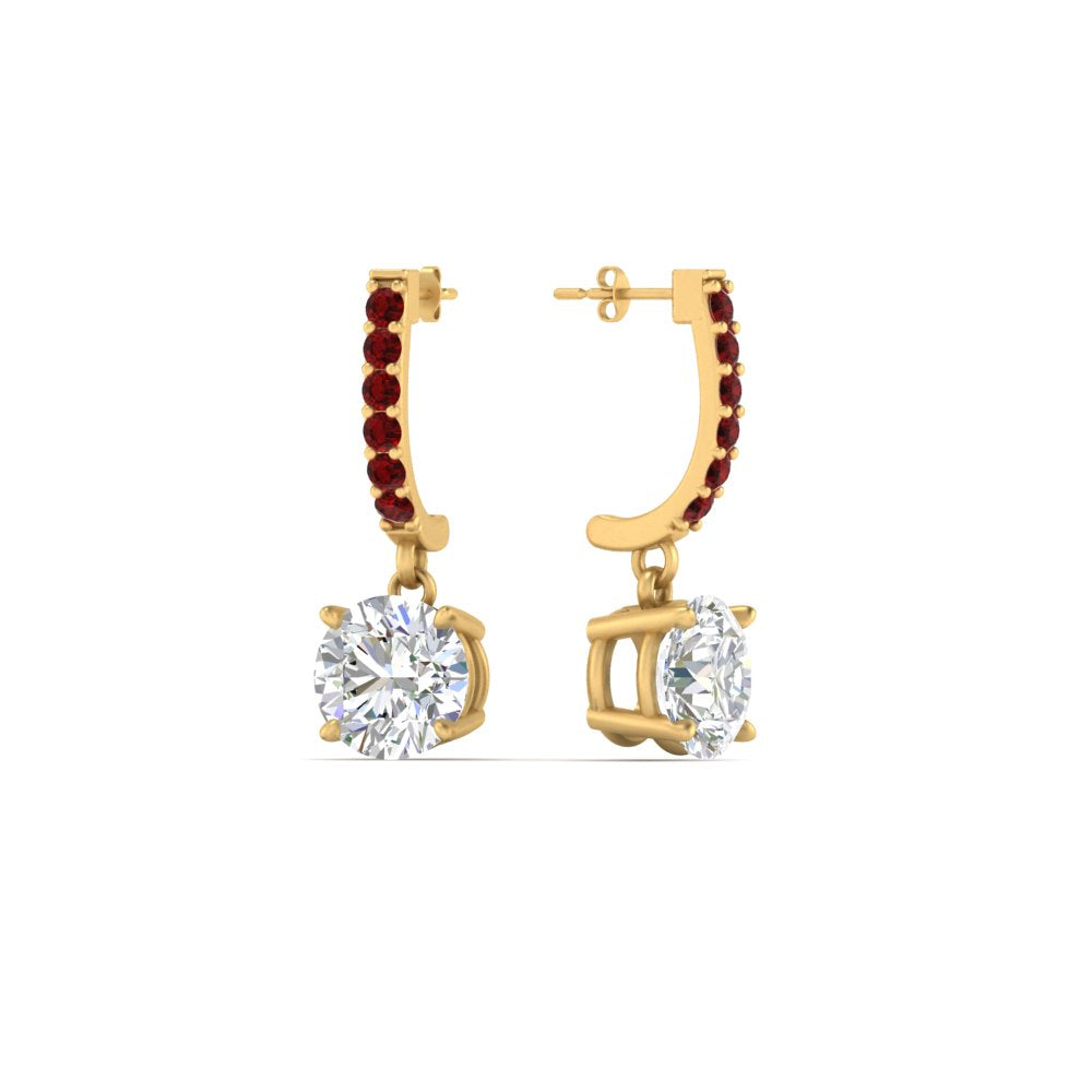 1 Carat Solitaire Diamond Drop Earrings