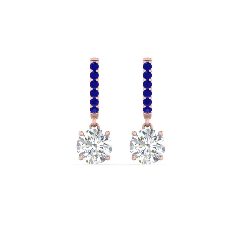 1 Carat Solitaire Diamond Drop Earrings