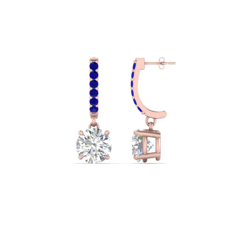 1 Carat Solitaire Diamond Drop Earrings
