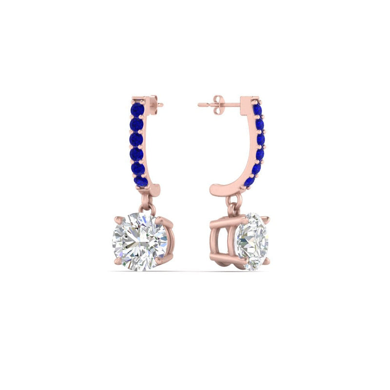 1 Carat Solitaire Diamond Drop Earrings