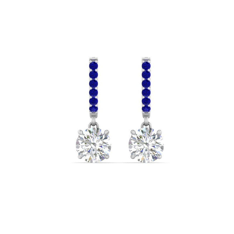 1 Carat Solitaire Diamond Drop Earrings