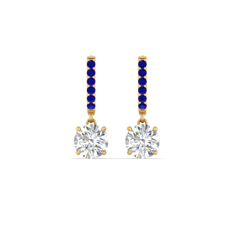 1 Carat Solitaire Diamond Drop Earrings