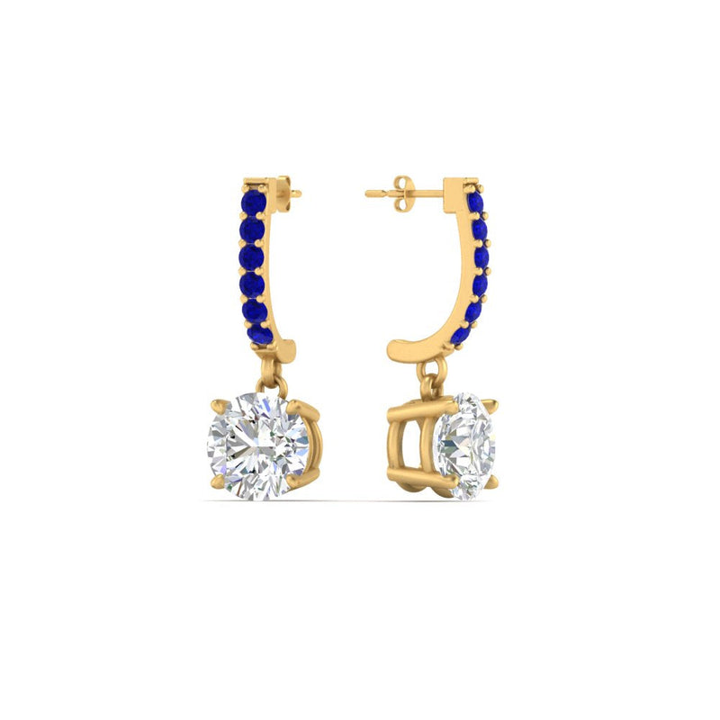 1 Carat Solitaire Diamond Drop Earrings