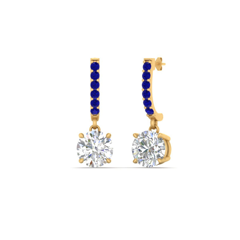 1 Carat Solitaire Diamond Drop Earrings