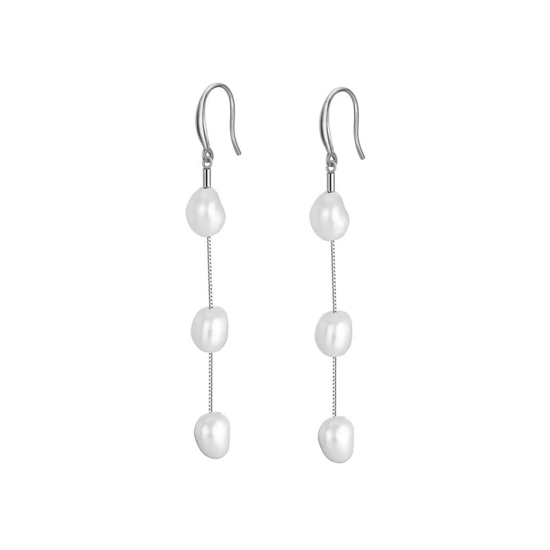Freshwater Pearl Longline Drop Earrings