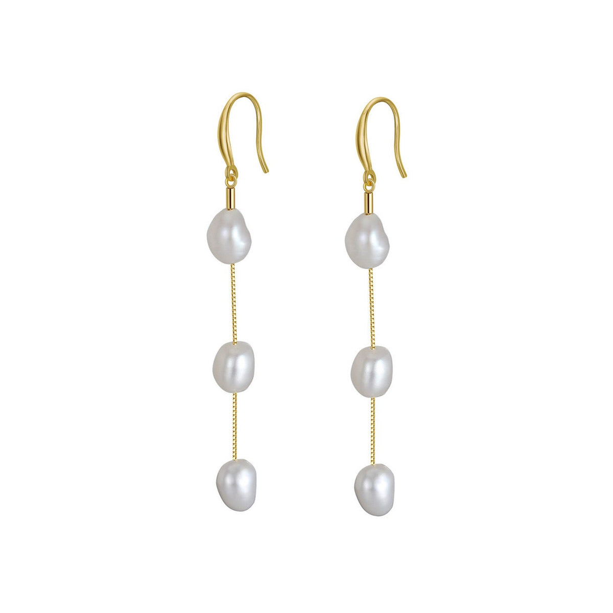 Freshwater Pearl Longline Drop Earrings