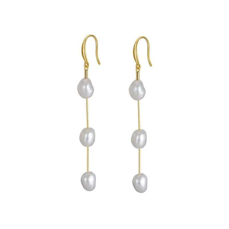 Freshwater Pearl Longline Drop Earrings