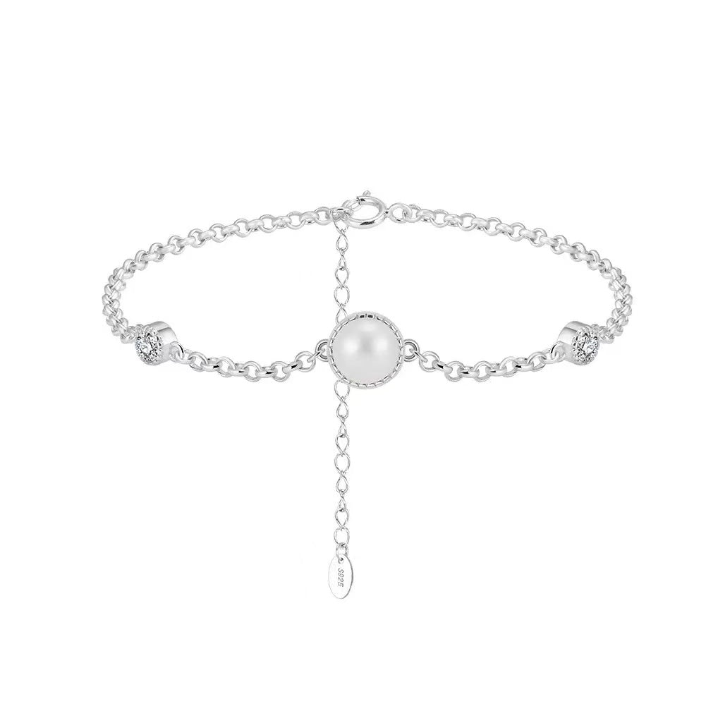 Single Freshwater Pearl Chain Bracelet
