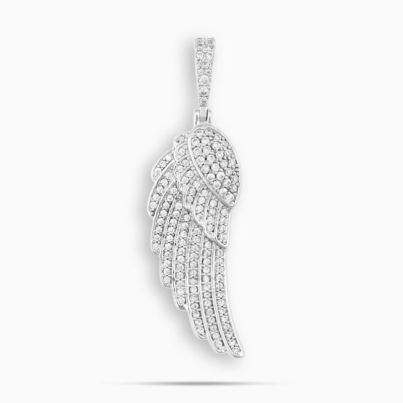 2.1ct Lab Diamond Angel Wing Pendant | IGI Certified VS | 10K White