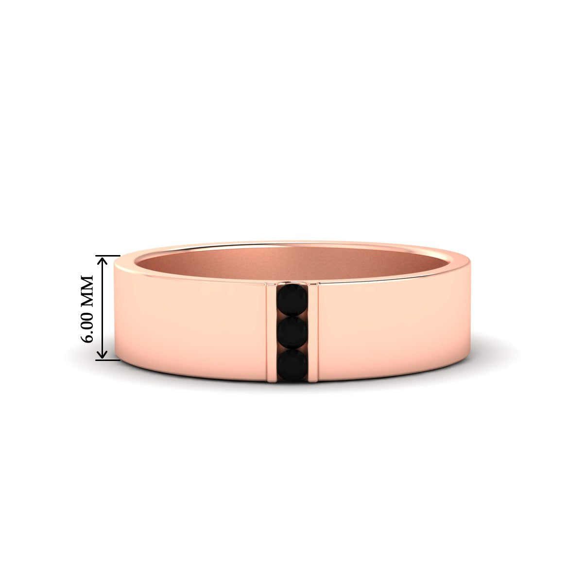 Men’s Three-Stone Flat Gemstone Band