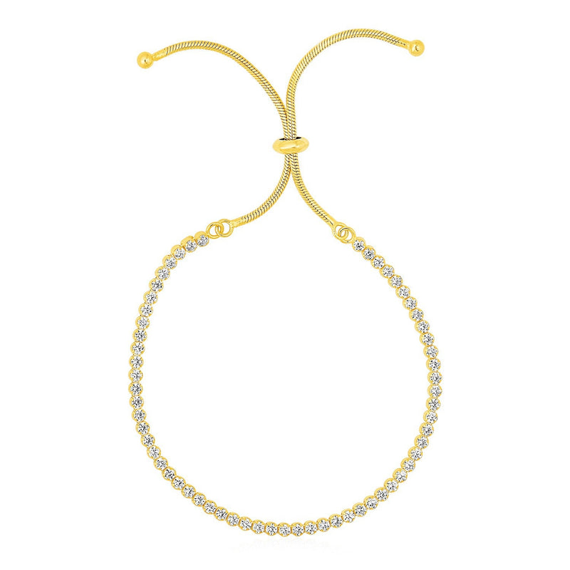 Adjustable Cubic Zirconia Tennis Bracelet