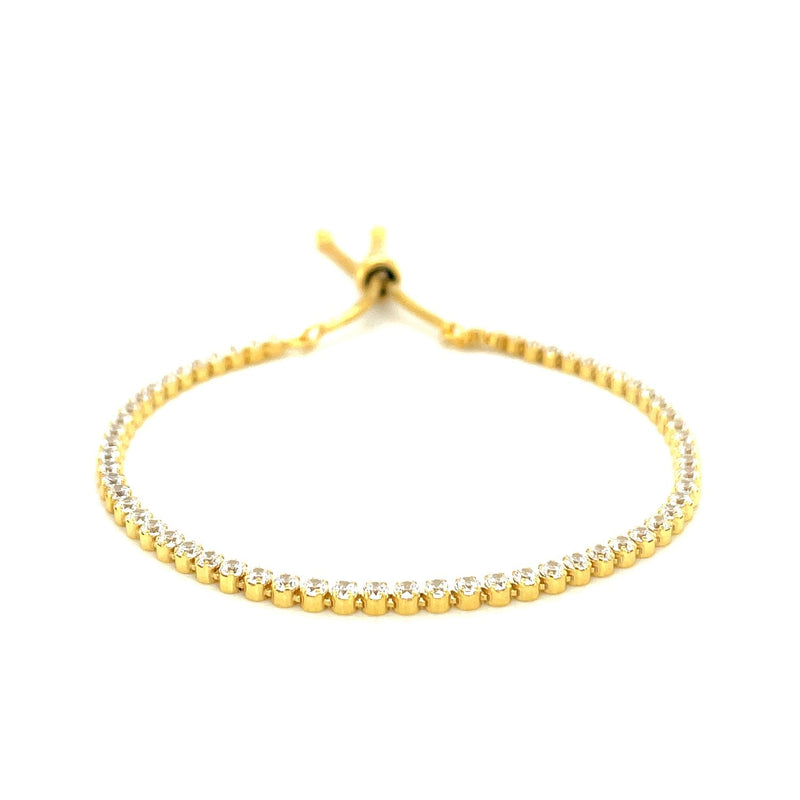 Adjustable Cubic Zirconia Tennis Bracelet