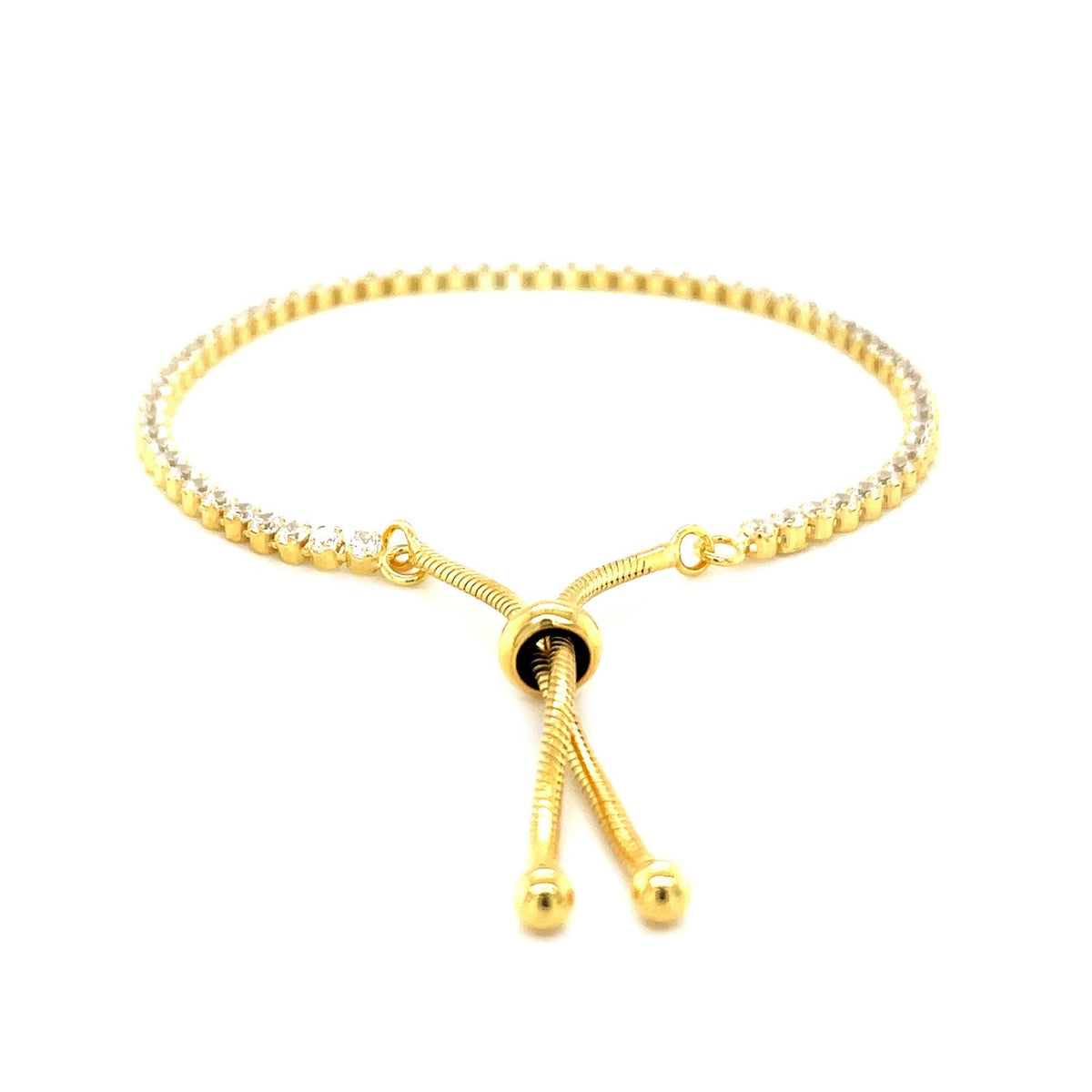 Adjustable Cubic Zirconia Tennis Bracelet
