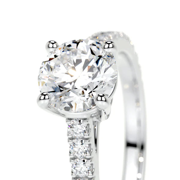 Round Brilliant Lab Grown Diamond Channel Setting Engagement Ring