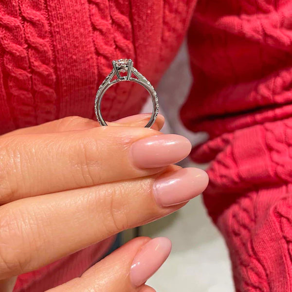 Round Brilliant Lab Grown Diamond Channel Setting Engagement Ring