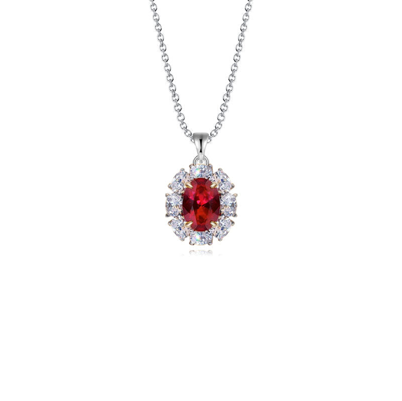 Lab created ruby necklace