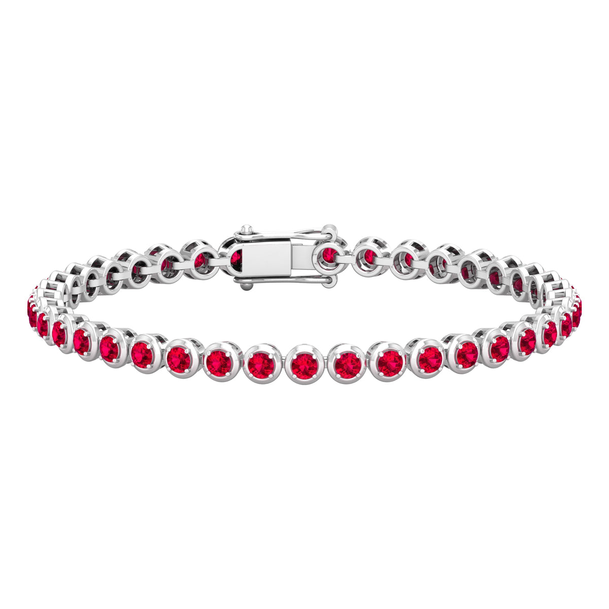 Lab-Created Ruby Tennis Bracelet