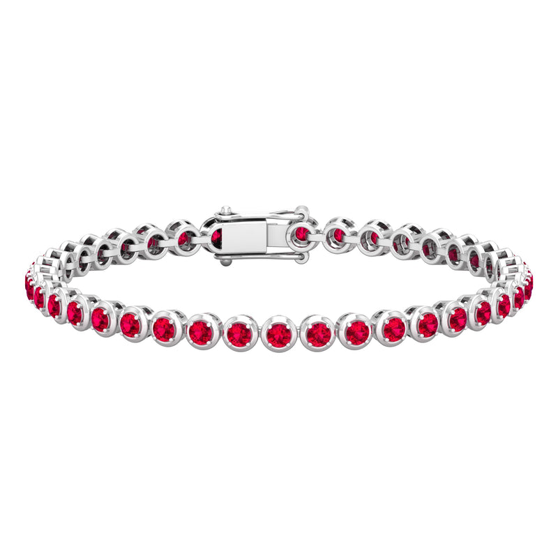 Lab-Created Ruby Tennis Bracelet