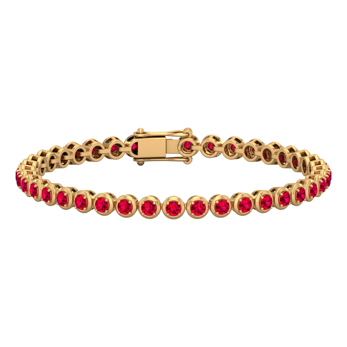 Lab-Created Ruby Tennis Bracelet
